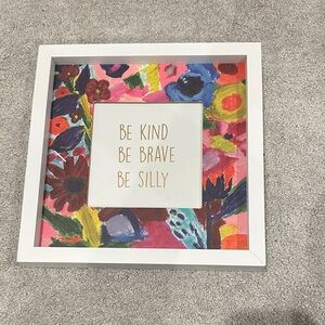 Colorful Floral Wall Art with Inspirational Quote